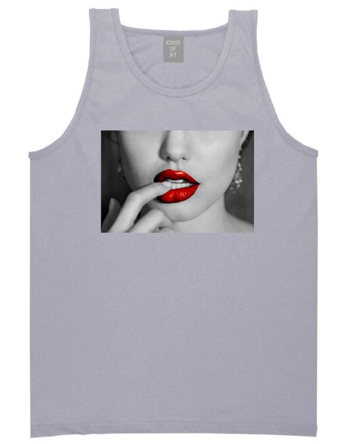 Angelina Red Lips Sexy Tank Top - Image 2
