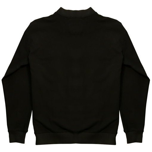 Mens Classic Black Cotton Bomber Jacket - Image 2