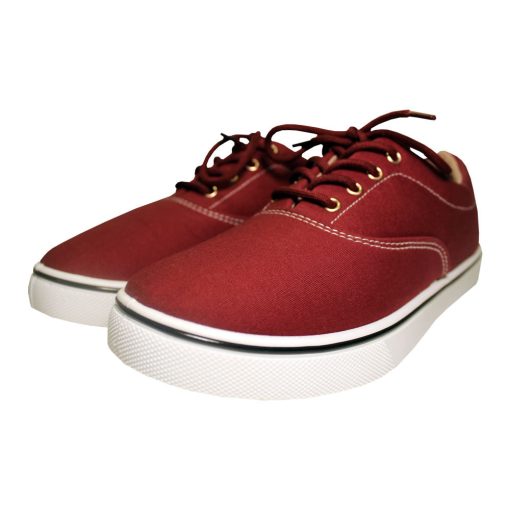 The Classic Canvas Casual Skate Burgundy Sneakers - Image 3
