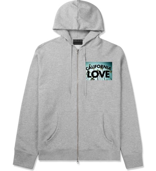 California Love Cali Palm Trees Zip Up Hoodie - Image 2