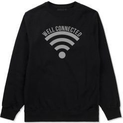 Well Connected Wifi Meme Crewneck Sweatshirt
