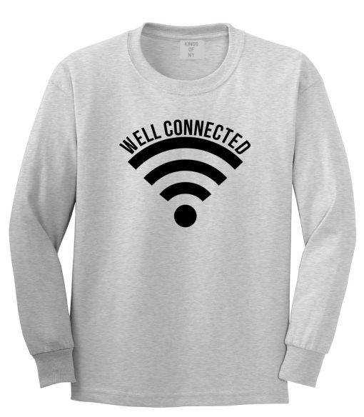 Well Connected Wifi Meme Long Sleeve T-Shirt - Image 3