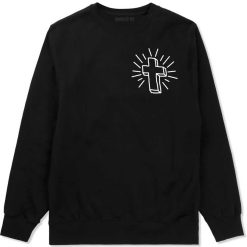 Cross of Praise Chest God Religious Crewneck Sweatshirt