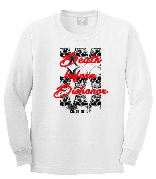 Death Before Dishonor Skulls Long Sleeve T-Shirt - Image 2