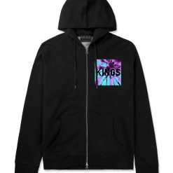 Kings Blue Tie Dye Box Logo Zip Up Hoodie