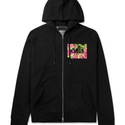Kings Pink Tie Dye Logo Zip Up Hoodie