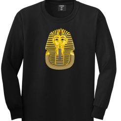 Pharaoh Egypt Gold Egyptian Head Long Sleeve T-Shirt