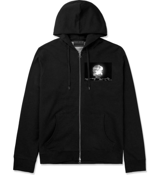 Explosion Nuclear Bomb Cloud Zip Up Hoodie