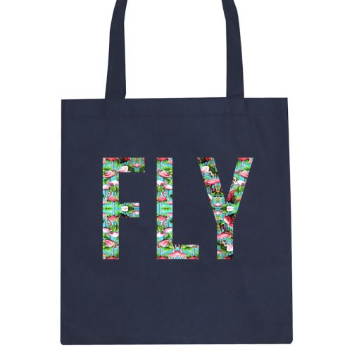 FLY Flamingo Print Summer Tote Bag - Image 2