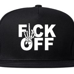 FCK OFF Skeleton Hand Snapback Hat