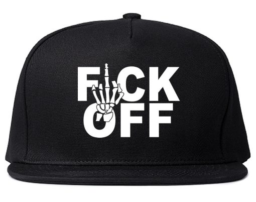 FCK OFF Skeleton Hand Snapback Hat