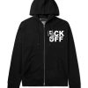 FCK OFF Skeleton Hand Zip Up Hoodie Hoody