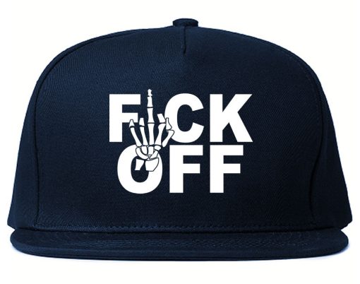 FCK OFF Skeleton Hand Snapback Hat - Image 2