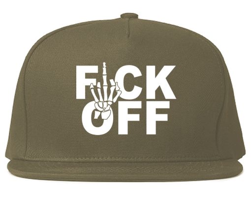 FCK OFF Skeleton Hand Snapback Hat - Image 3