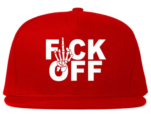 FCK OFF Skeleton Hand Snapback Hat - Image 4