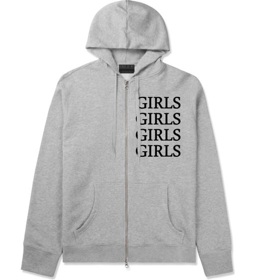 Girls Girls Girls Zip Up Hoodie Hoody - Image 2