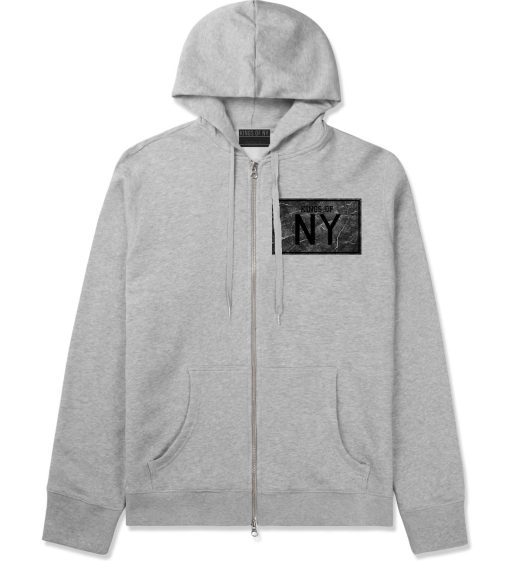 Kings Of NY Granite Print Zip Up Hoodie Hoody - Image 2