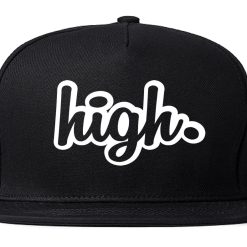 High Outline Weed Snapback Hat