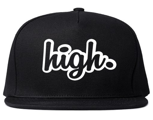 High Outline Weed Snapback Hat