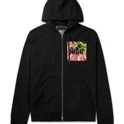 High Pink Tie Dye Zip Up Hoodie