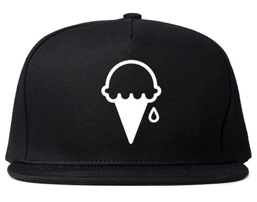 Ice Cream Cone Scoop Snapback Hat Cap