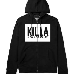 Killa New York City Harlem Zip Up Hoodie Hoody