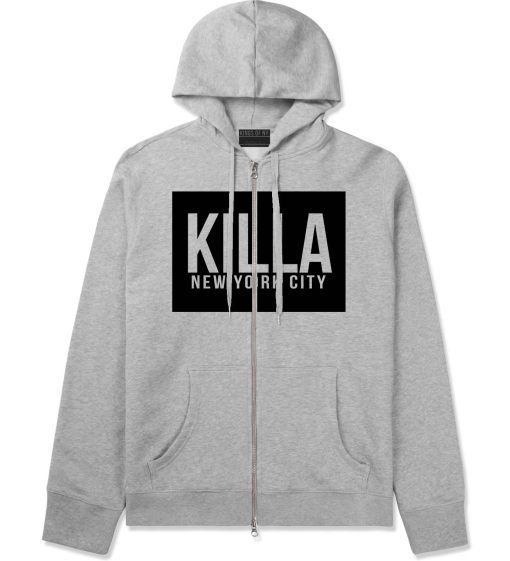 Killa New York City Harlem Zip Up Hoodie Hoody - Image 2