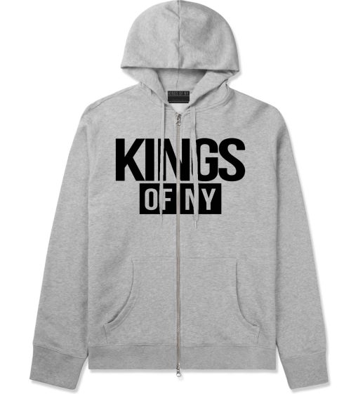 Kings Of NY Logo W15 Zip Up Hoodie - Image 2