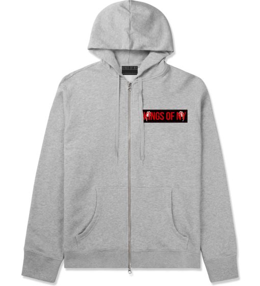 Kings of NY Red Girl Logo Zip Up Hoodie Hoody - Image 2