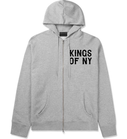 Kings Of NY Retro Font Logo Zip Up Hoodie Hoody - Image 2