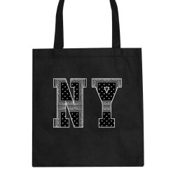 NY Bandana Print New York Black Flag Tote Bag