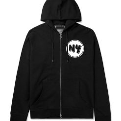 NY Circle Chest Logo Zip Up Hoodie