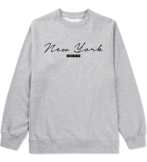 New York Script Typography Crewneck Sweatshirt - Image 2