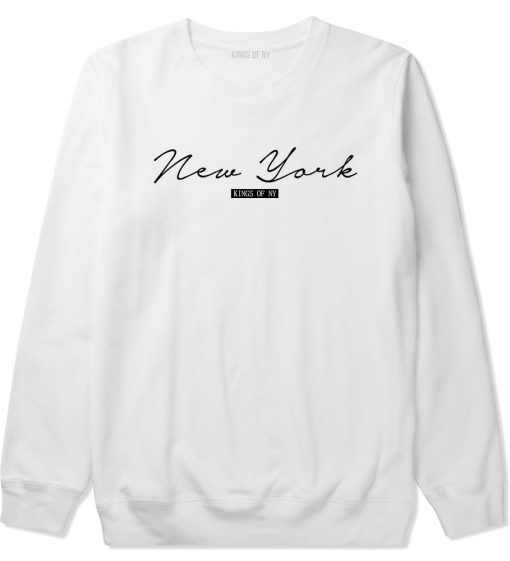 New York Script Typography Crewneck Sweatshirt - Image 3