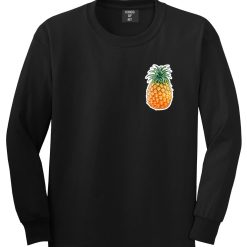 Pineapple Chest Logo Meme Long Sleeve T-Shirt