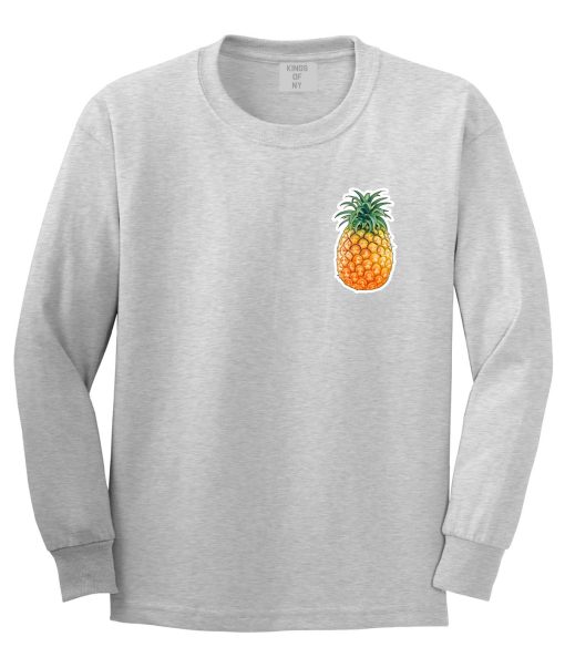 Pineapple Chest Logo Meme Long Sleeve T-Shirt - Image 3