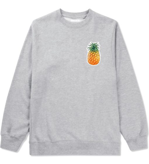 Pineapple Chest Logo Meme Crewneck Sweatshirt - Image 3