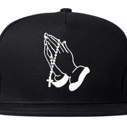 Prayer Hands Praying Rosary Snapback Hat Cap