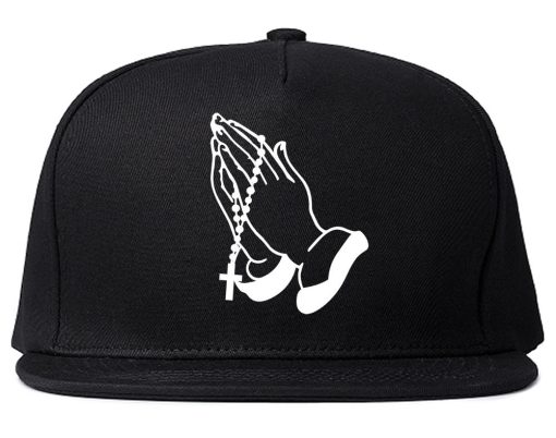 Prayer Hands Praying Rosary Snapback Hat Cap