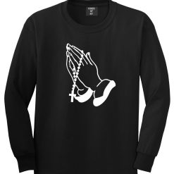 Prayer Hands Praying Rosary Long Sleeve T-Shirt