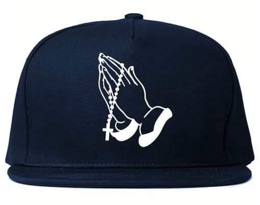 Prayer Hands Praying Rosary Snapback Hat Cap - Image 2