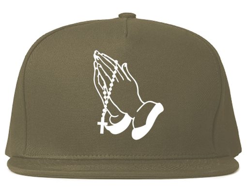 Prayer Hands Praying Rosary Snapback Hat Cap - Image 3