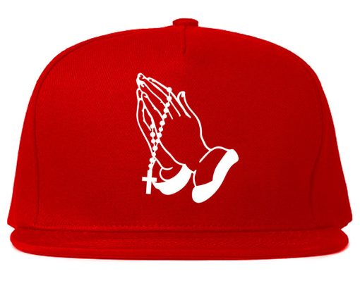 Prayer Hands Praying Rosary Snapback Hat Cap - Image 4