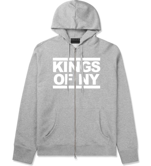Kings Of NY Run Logo Style Zip Up Hoodie - Image 2