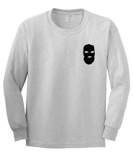 Ski Mask Way Robber Chest Logo Long Sleeve T-Shirt - Image 3