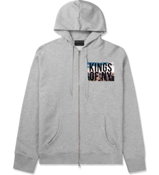 New York Skyline Zip Up Hoodie Hoody - Image 2