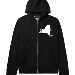 New York State Shape Zip Up Hoodie