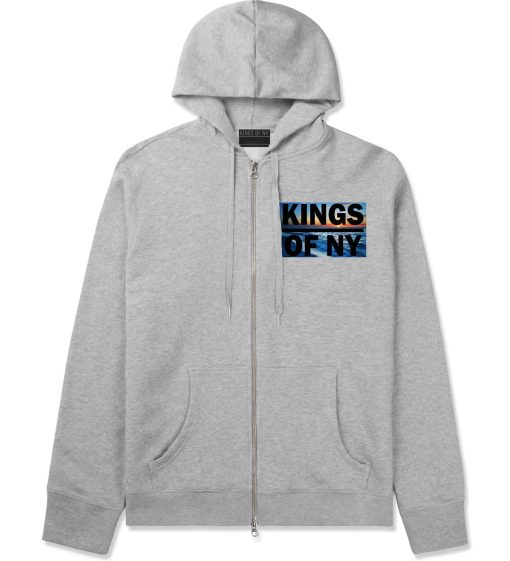 Kings Of NY Sunset Zip Up Hoodie Hoody - Image 2