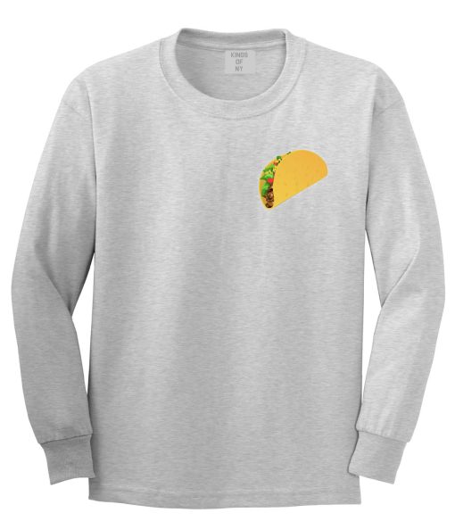 Taco Meme Chest Long Sleeve T-Shirt - Image 3