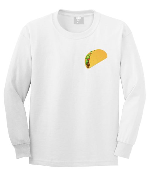 Taco Meme Chest Long Sleeve T-Shirt - Image 2